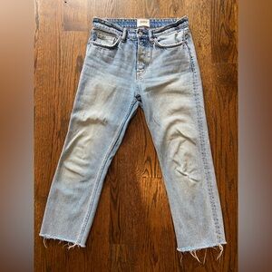 Zara TRF Cropped Jeans, light wash